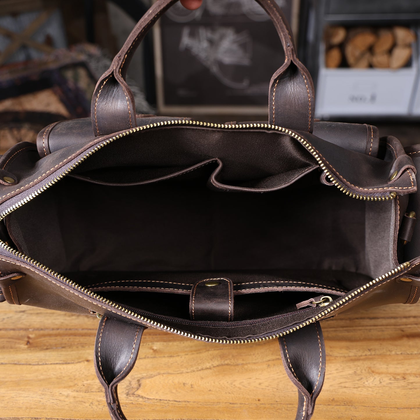 Vintage Genuine Leather Brifecase For Men