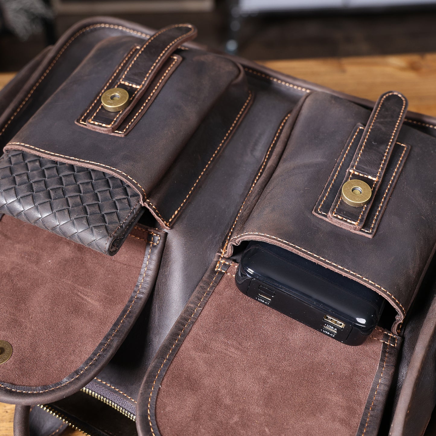 Vintage Genuine Leather Brifecase For Men