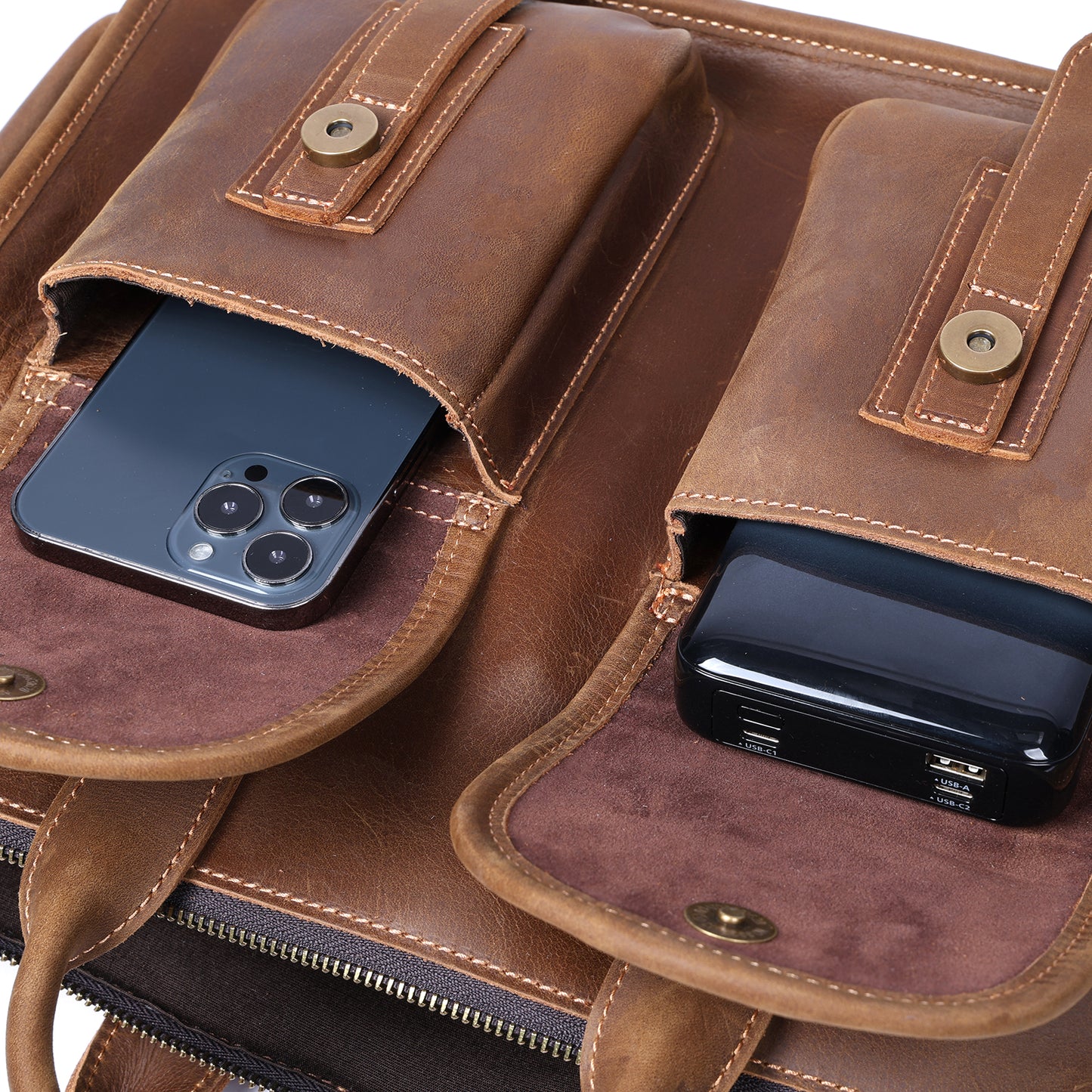 Vintage Genuine Leather Brifecase For Men