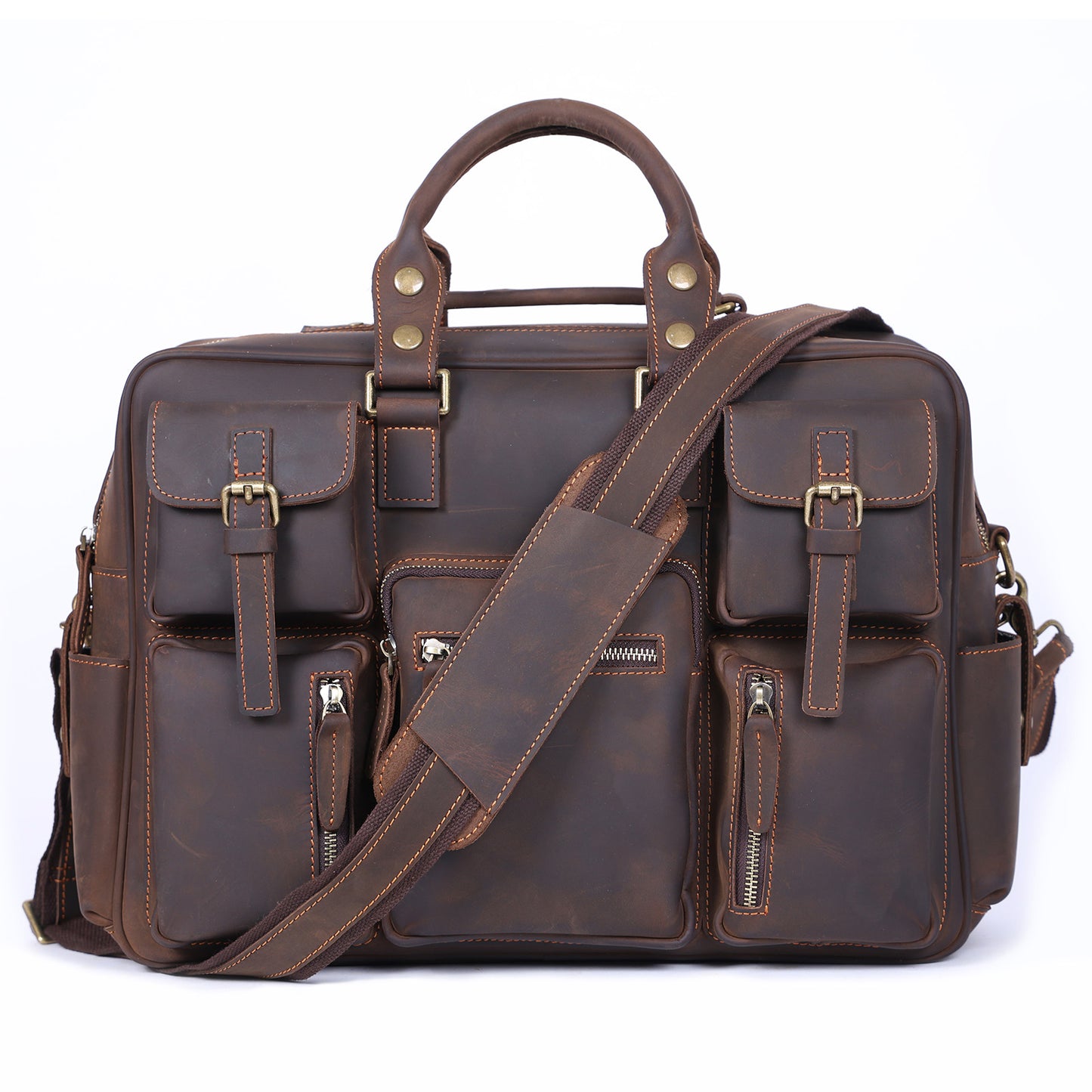 Leather Brifecase For Men | Vintage Messenger Bag