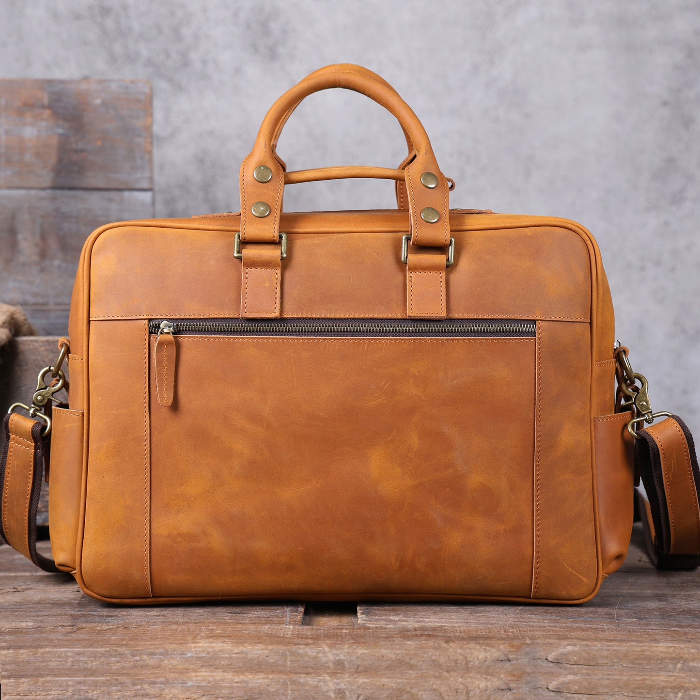 Leather Brifecase For Men | Vintage Messenger Bag