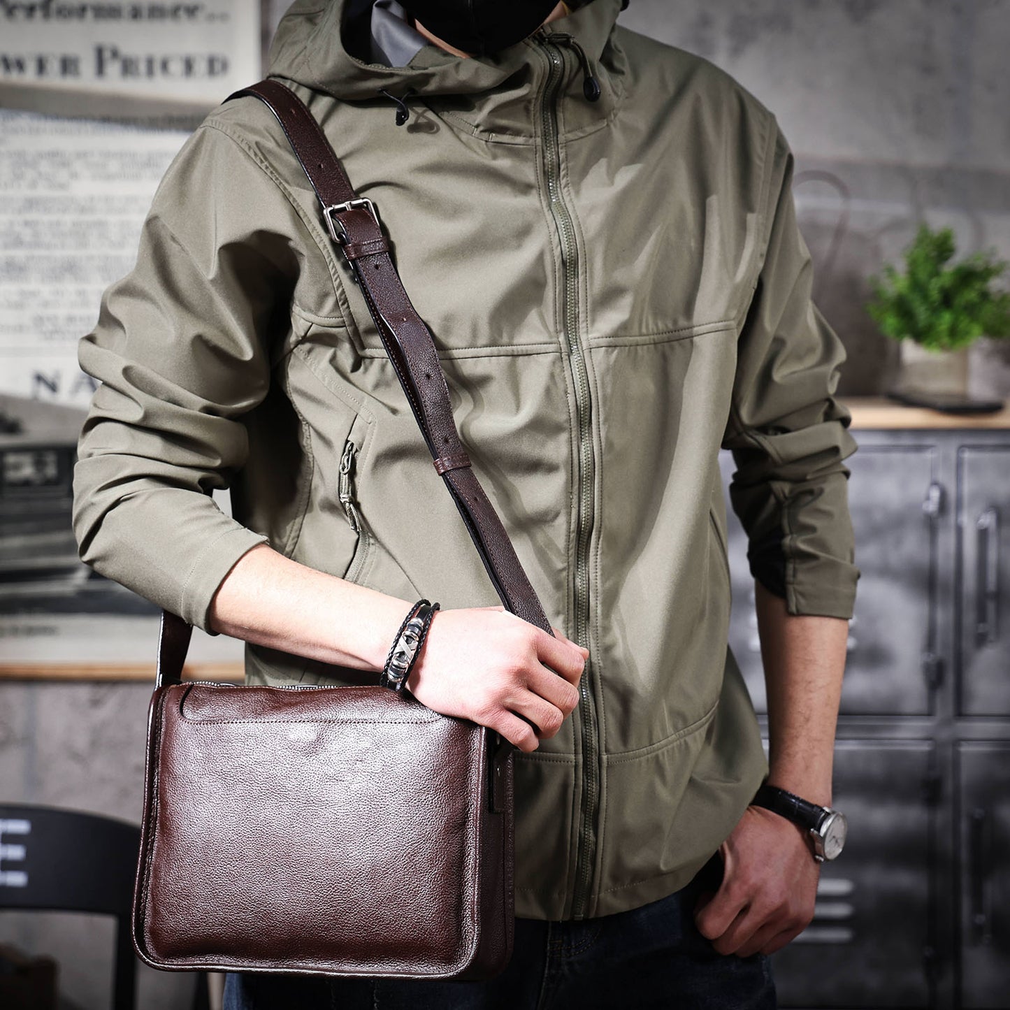 Men's Leather Shoulder Bags | Full Grain Leather | Handmade