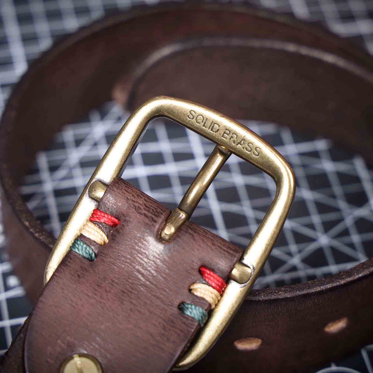Vintage Men's Leather Belt | Thick Full Grain Leather | Handmade