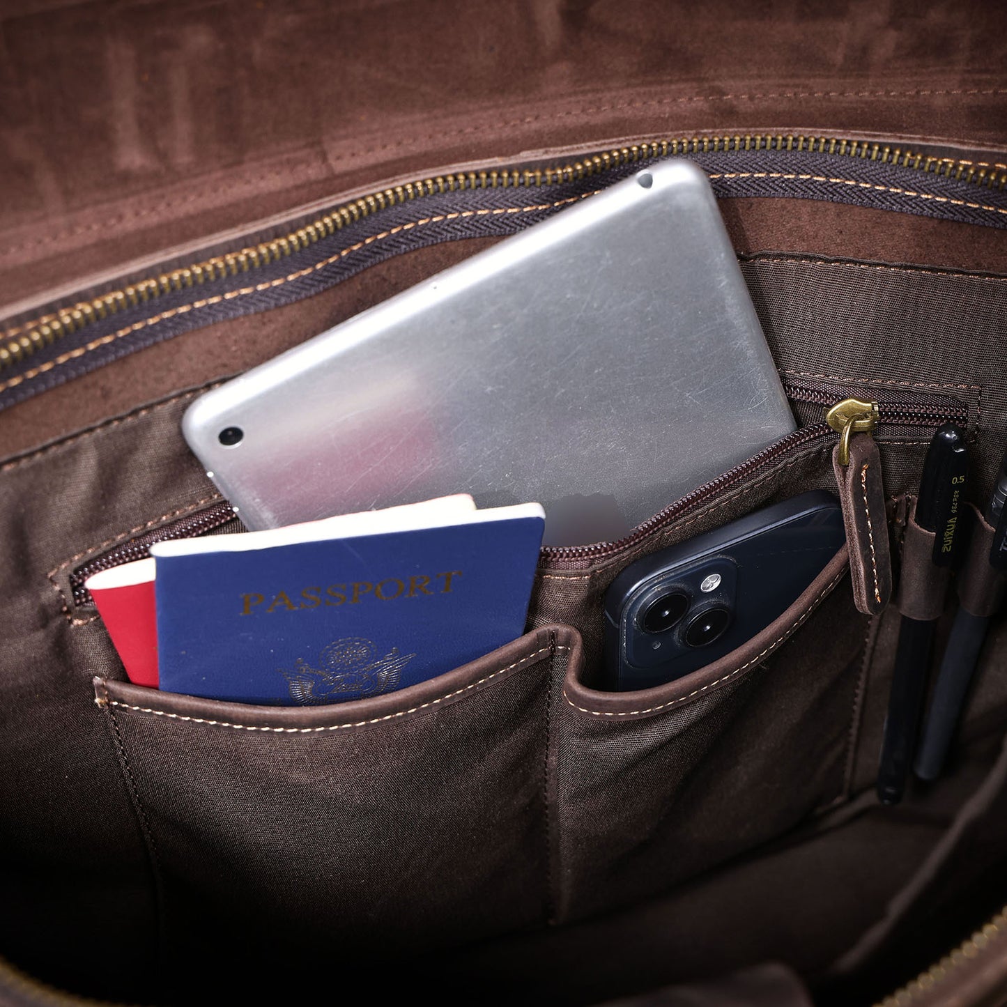Vintage Genuine Leather Brifecase For Men