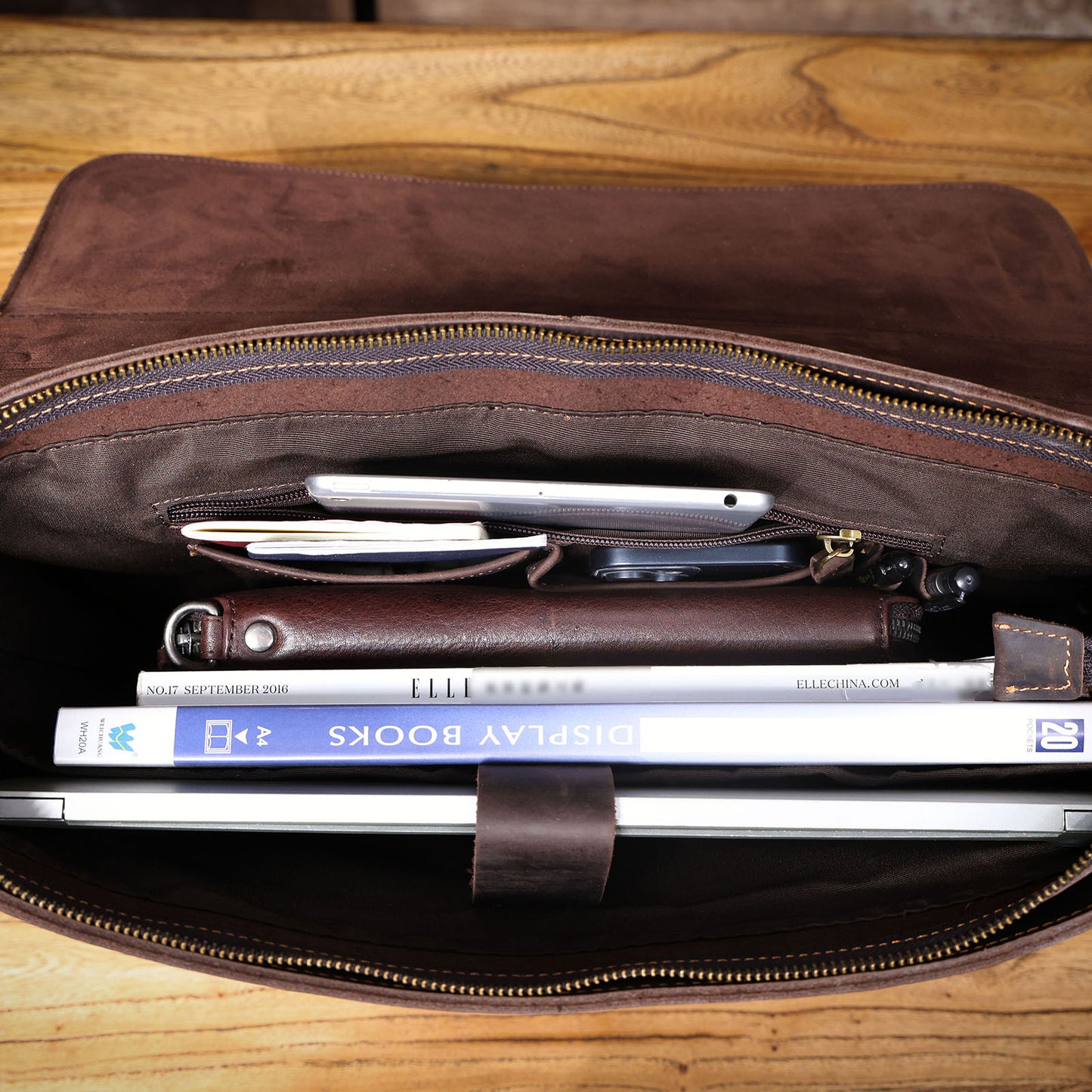 Vintage Genuine Leather Brifecase For Men