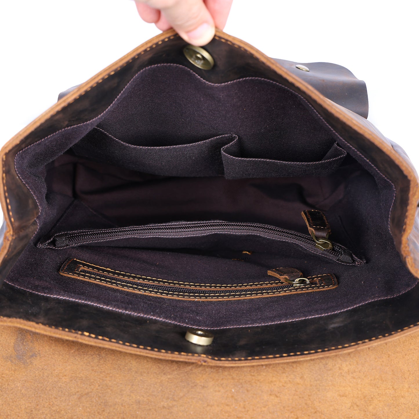 Men's Vintage Leather Backpack | Full Grain Leather | Laptop Daypack