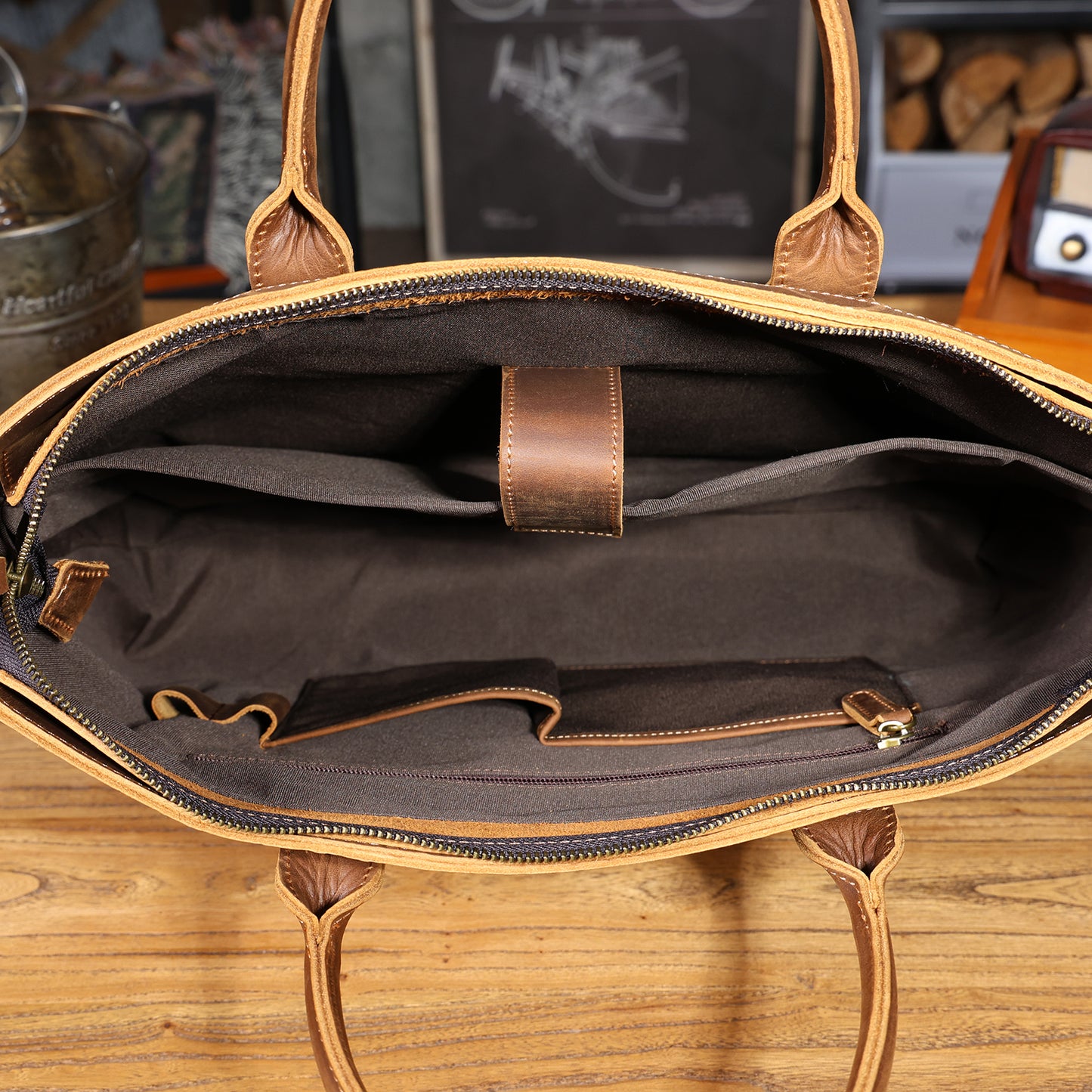 Vintage Genuine Leather Brifecase For Men