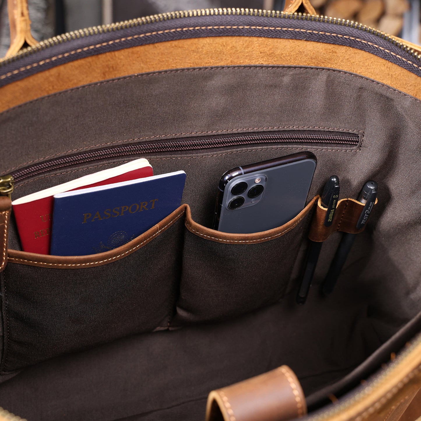 Vintage Genuine Leather Brifecase For Men