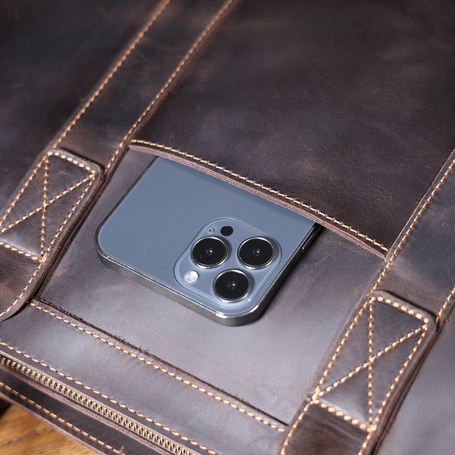 Vintage Genuine Leather Brifecase For Men
