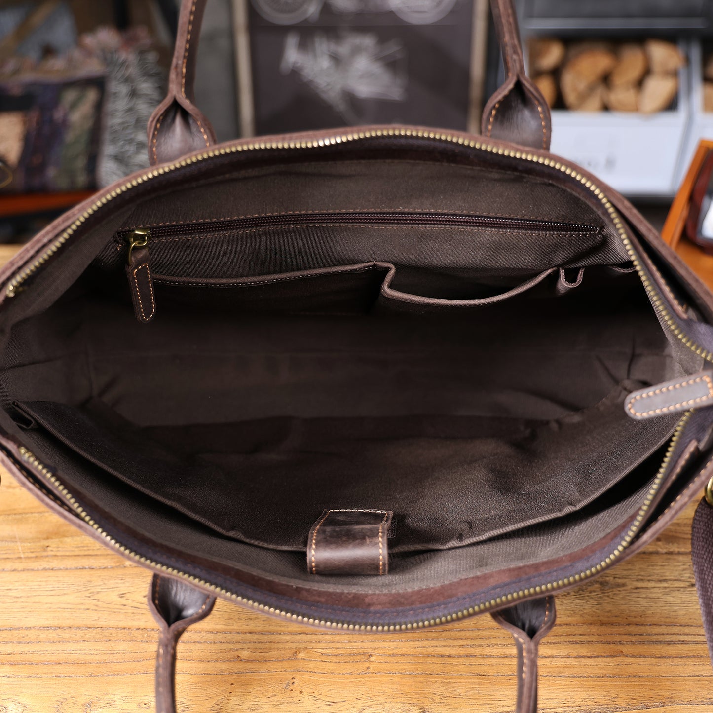 Vintage Genuine Leather Brifecase For Men