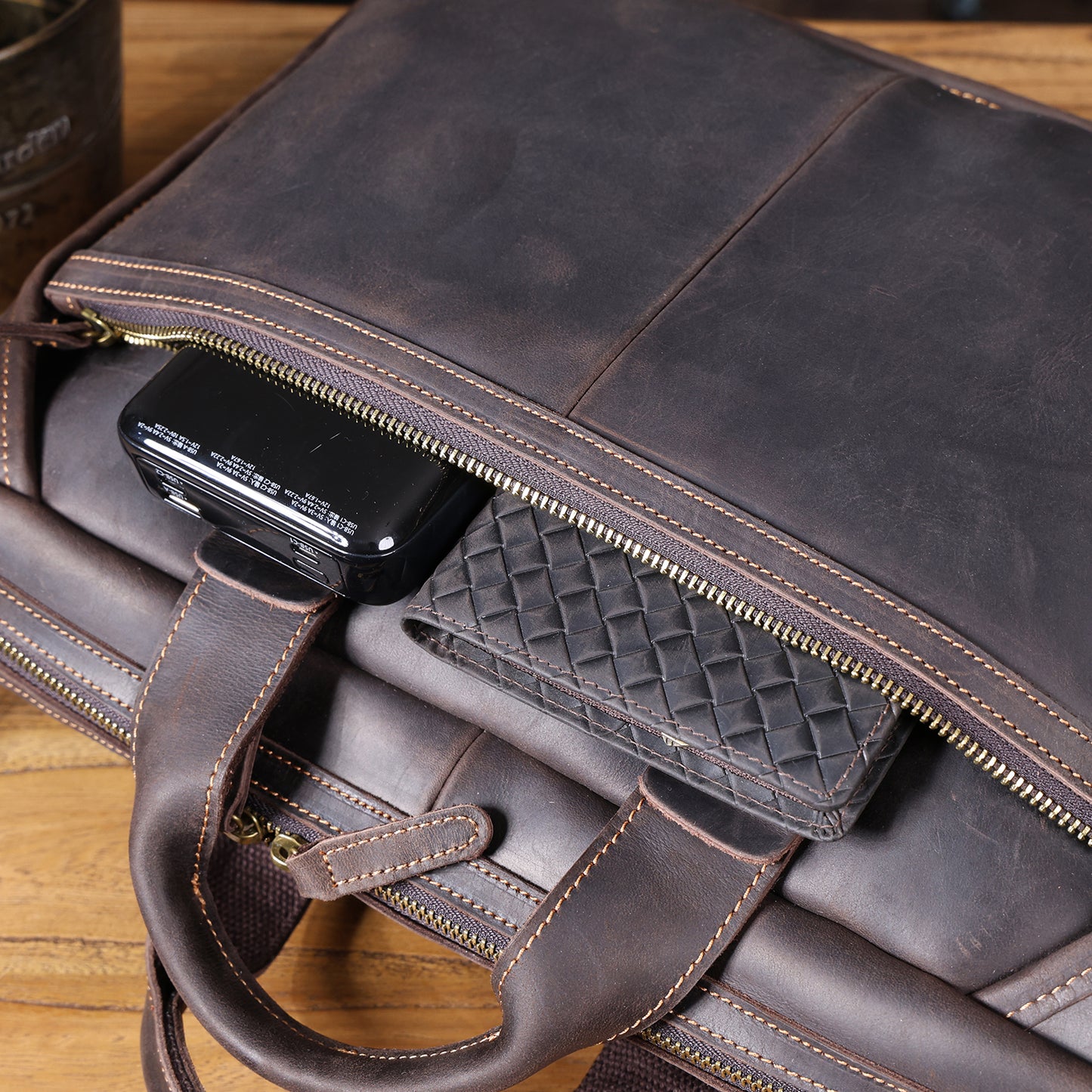 Vintage Genuine Leather Brifecase For Men
