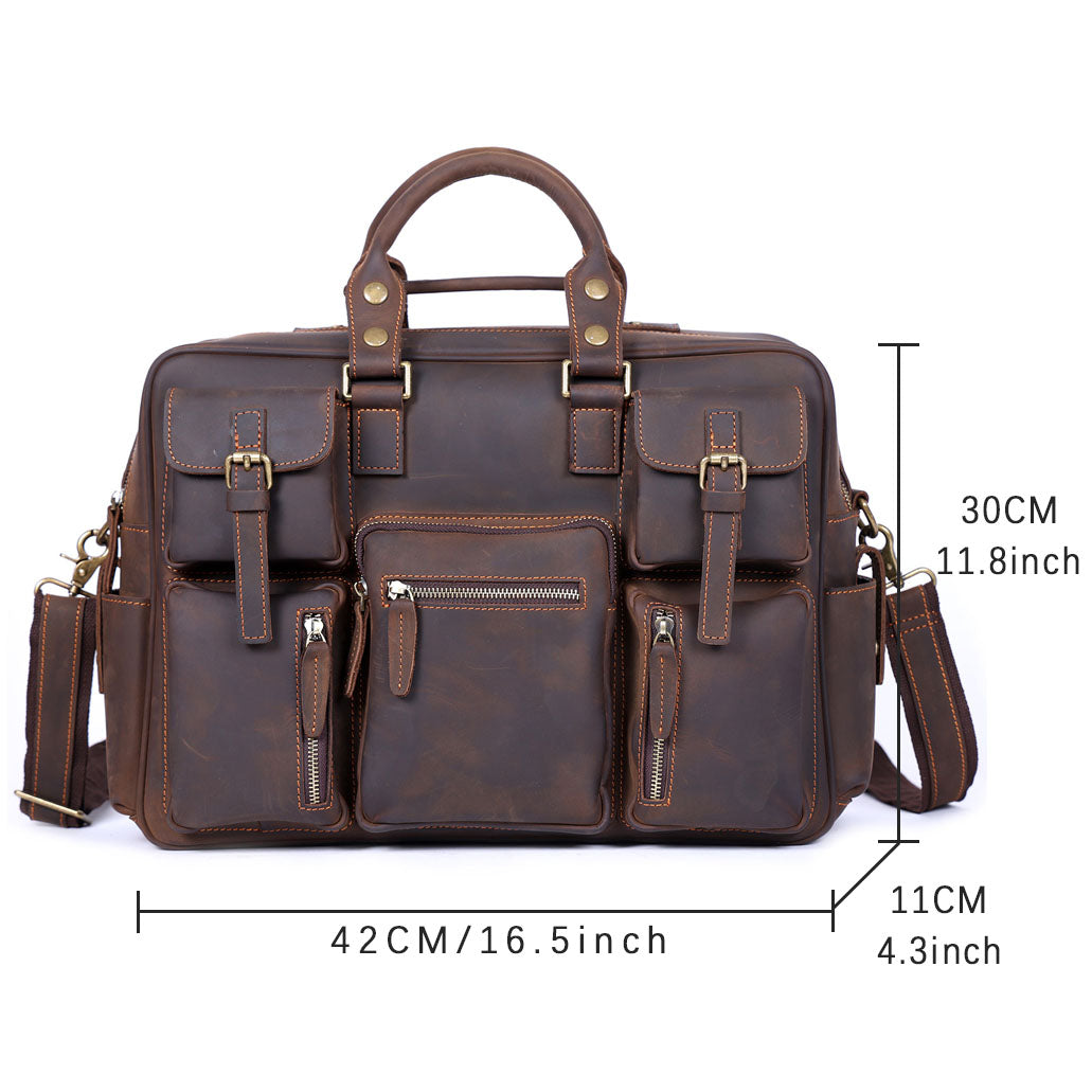 Leather Brifecase For Men | Vintage Messenger Bag