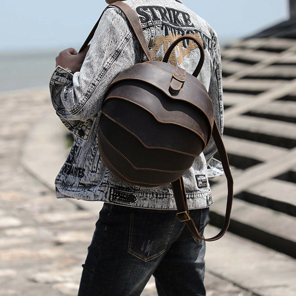 Stylish Leather Backpack | Full Grain Leather | Beetle Daypack