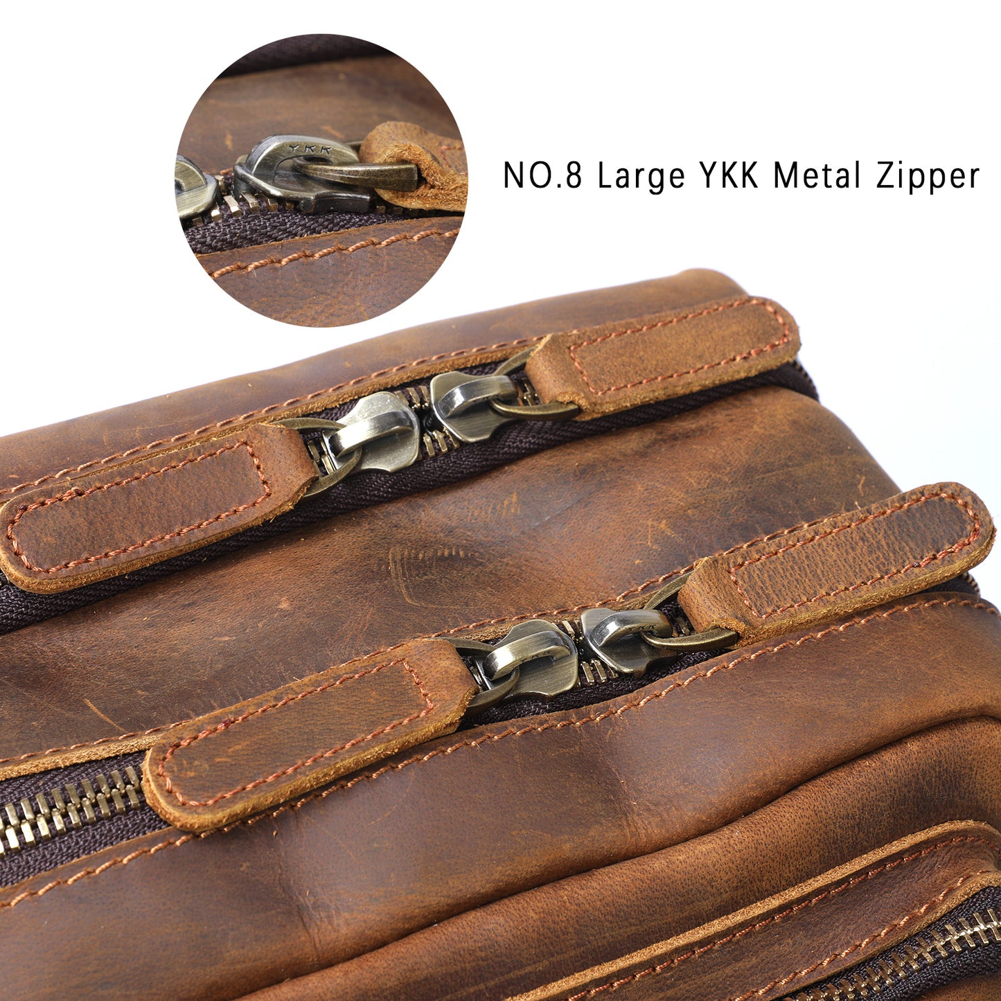 Men's Vintage Leather Backpack | Full Grain Leather | Large Capacity