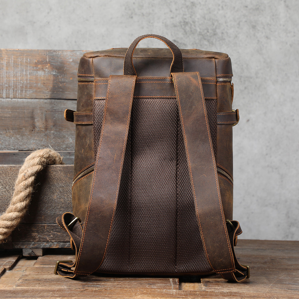 Men's Genuine Leather Backpack | Vintage Full Grain | Handmade