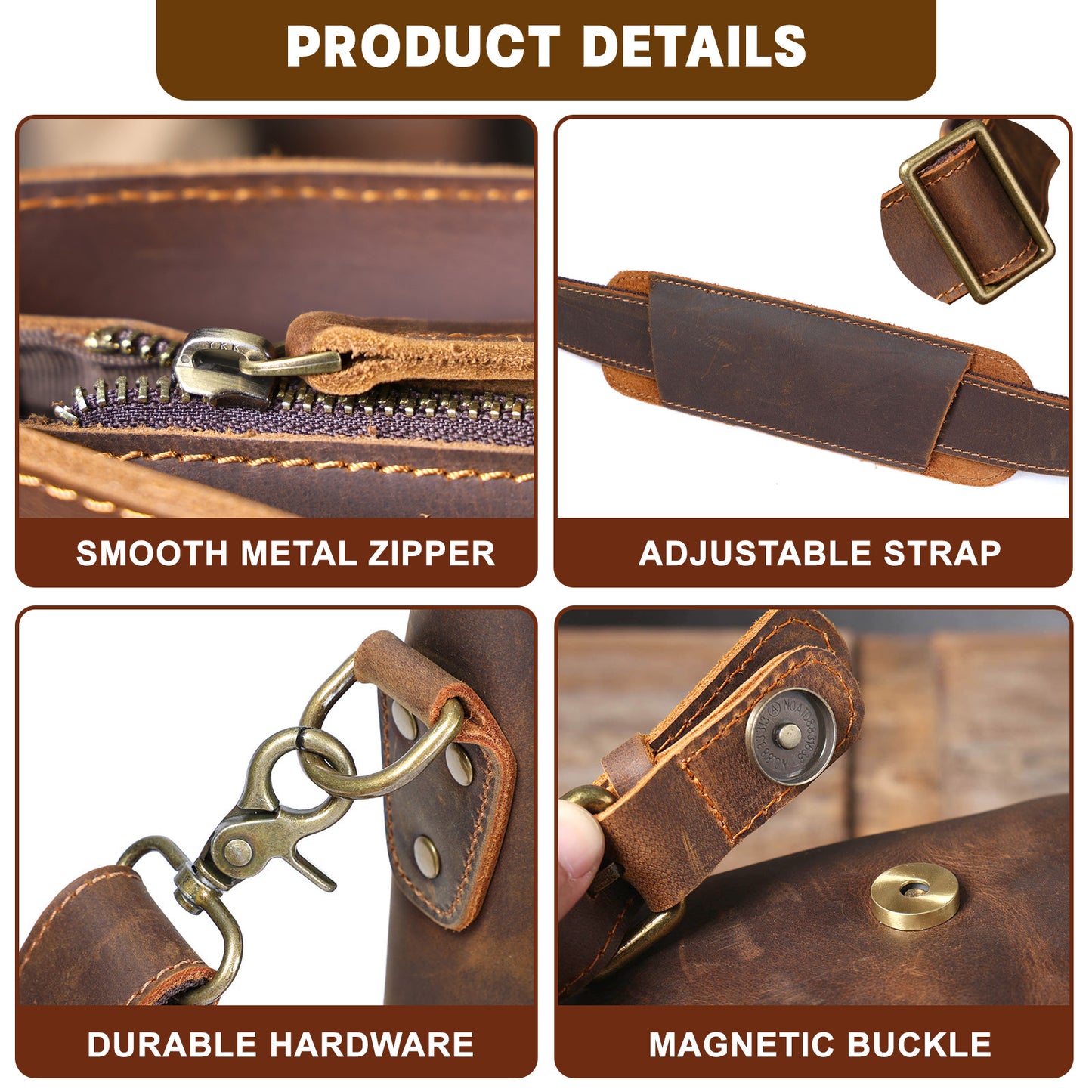 Vintage Genuine Leather Brifecase For Men