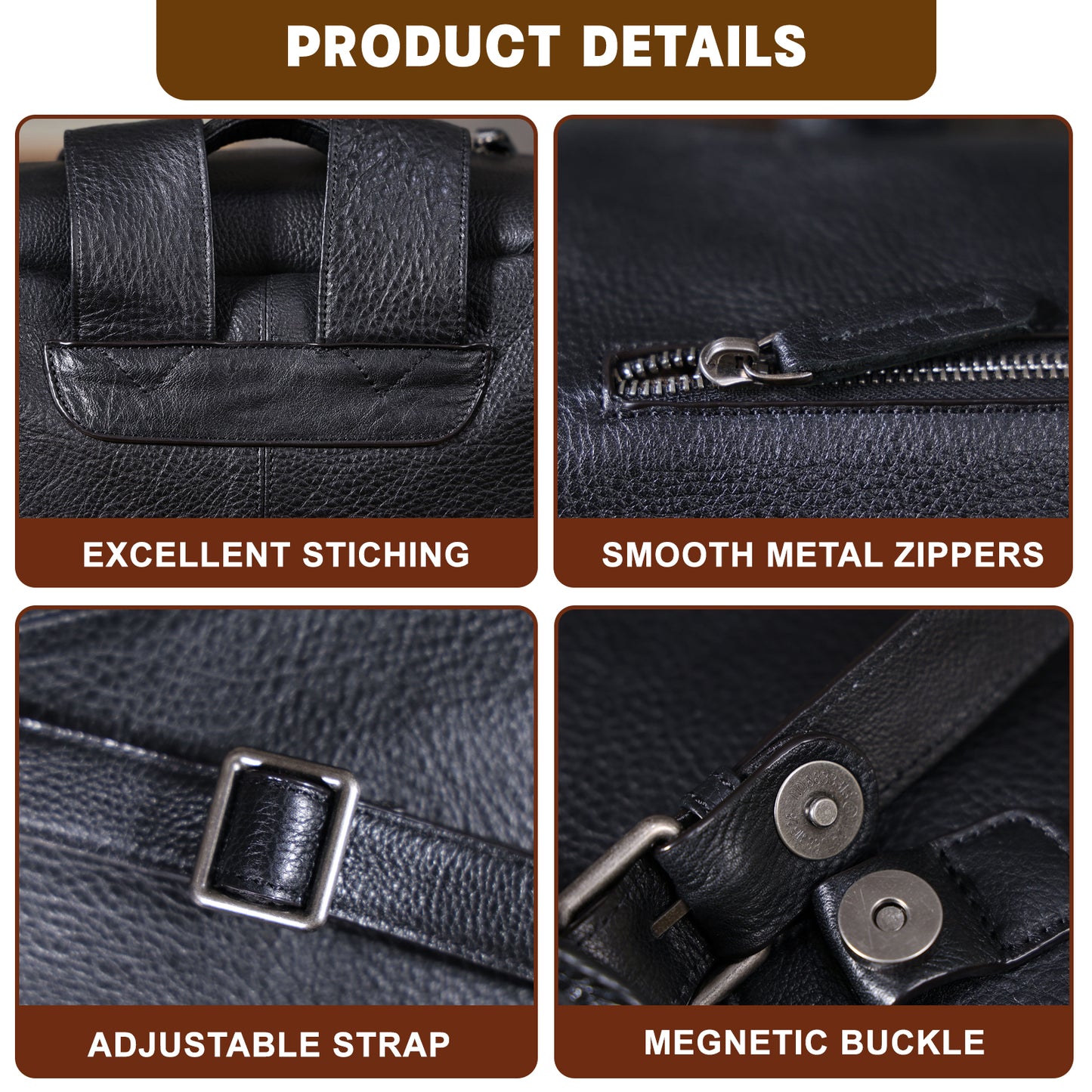 Genuine Leather Backpack For Men | Full Grain Leather | Daypack