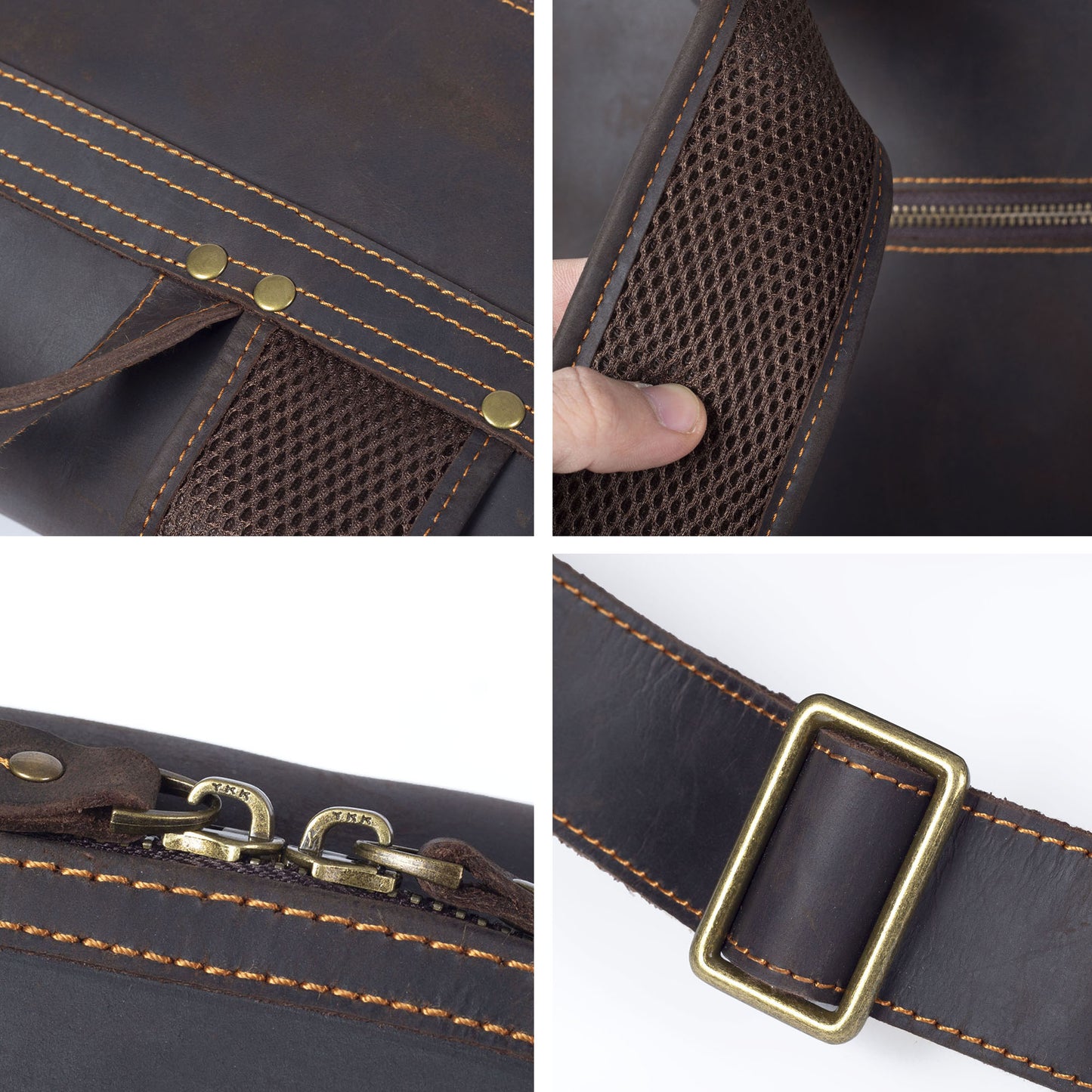 Men's Vintage Leather Backpack | Full Grain Leather | 17" Large Daypack