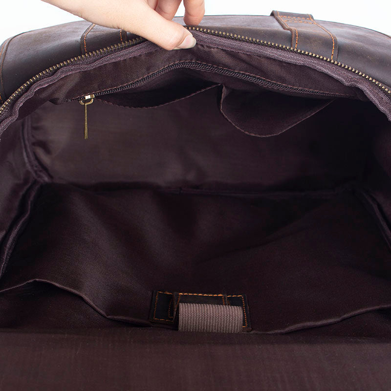 Men's Vintage Leather Backpack | Full Grain Leather | 17" Large Daypack