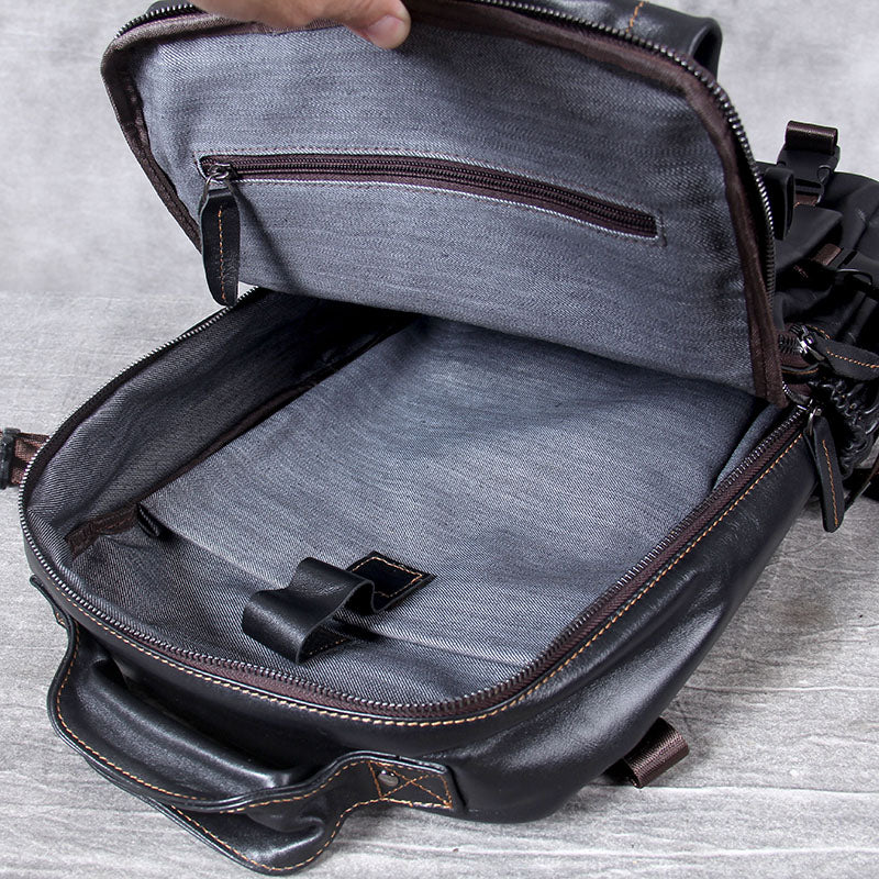 Men's Genuine Leather Backpack | Full Grain Daypack | Handmade