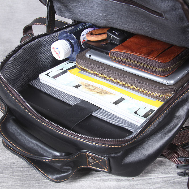 Men's Genuine Leather Backpack | Full Grain Daypack | Handmade