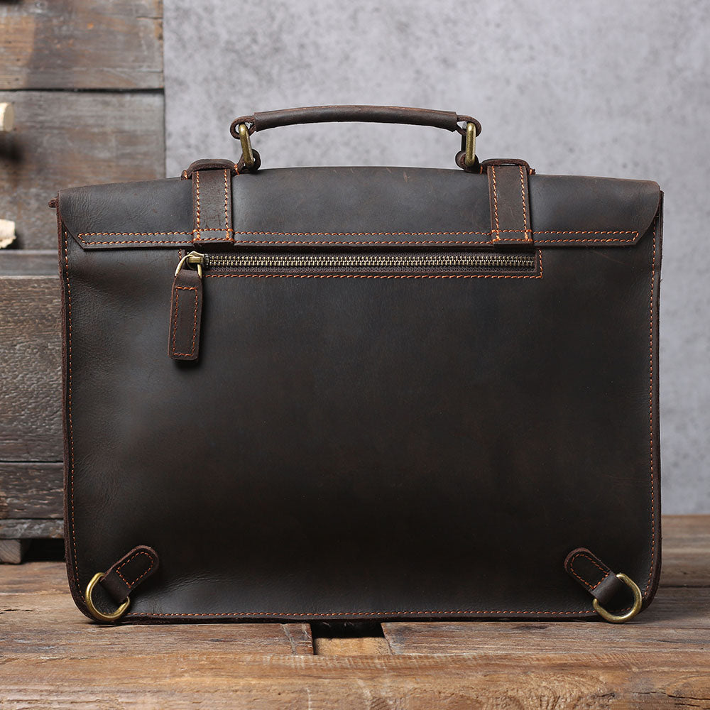 Vintage Leather Backpack For Men | Full Grain Leather | Single/Shoulder & Double Straps Daypack