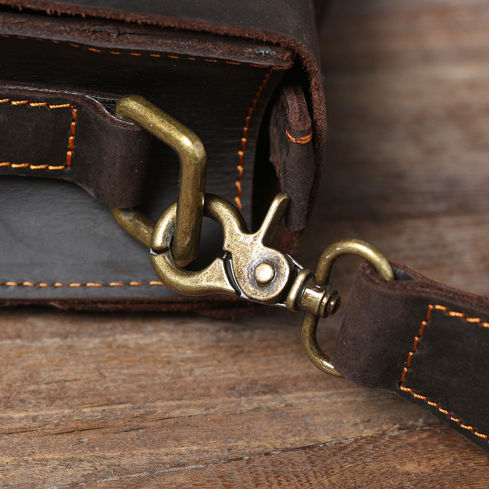 Vintage Leather Backpack For Men | Full Grain Leather | Single/Shoulder & Double Straps Daypack