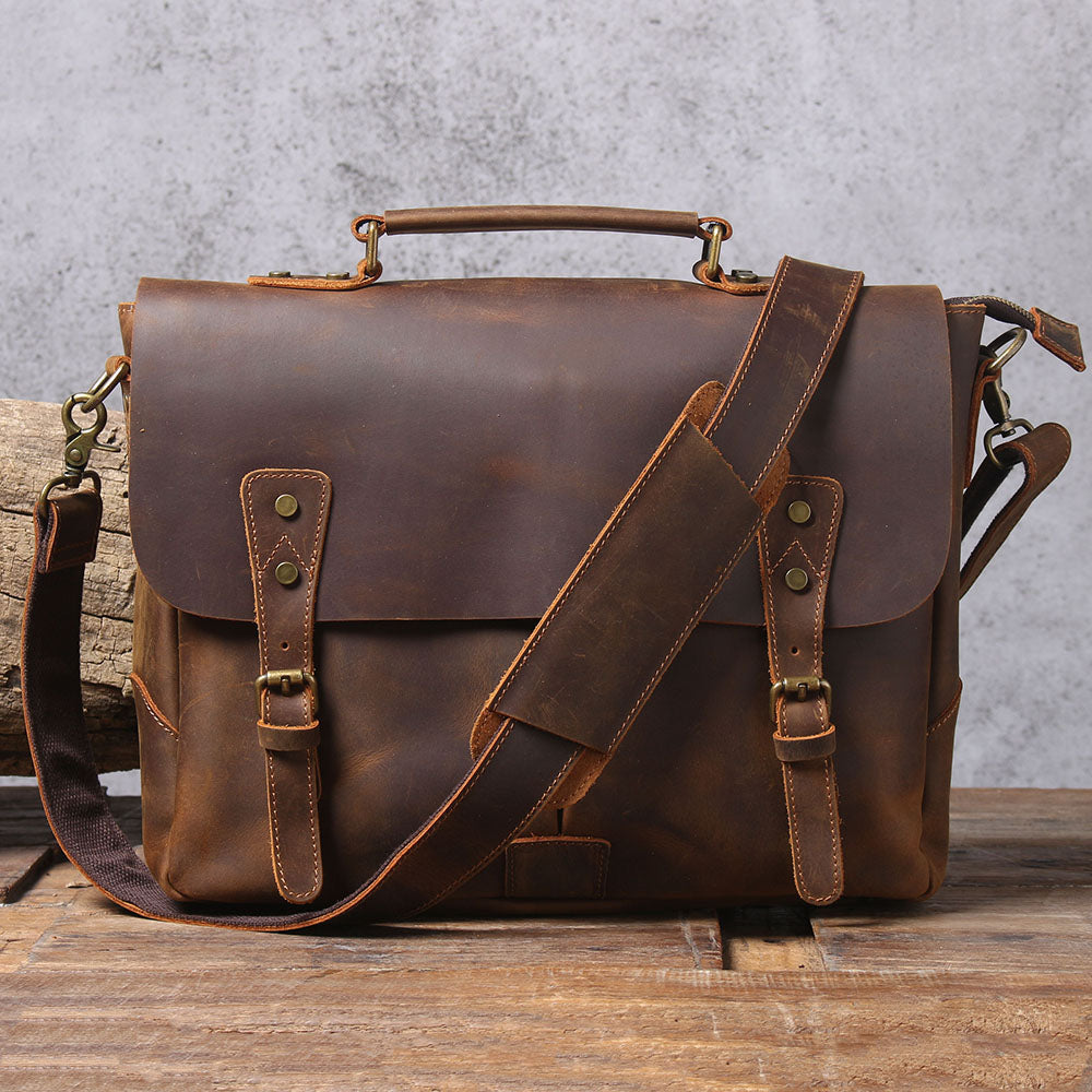Vintage Genuine Leather Brifecase For Men