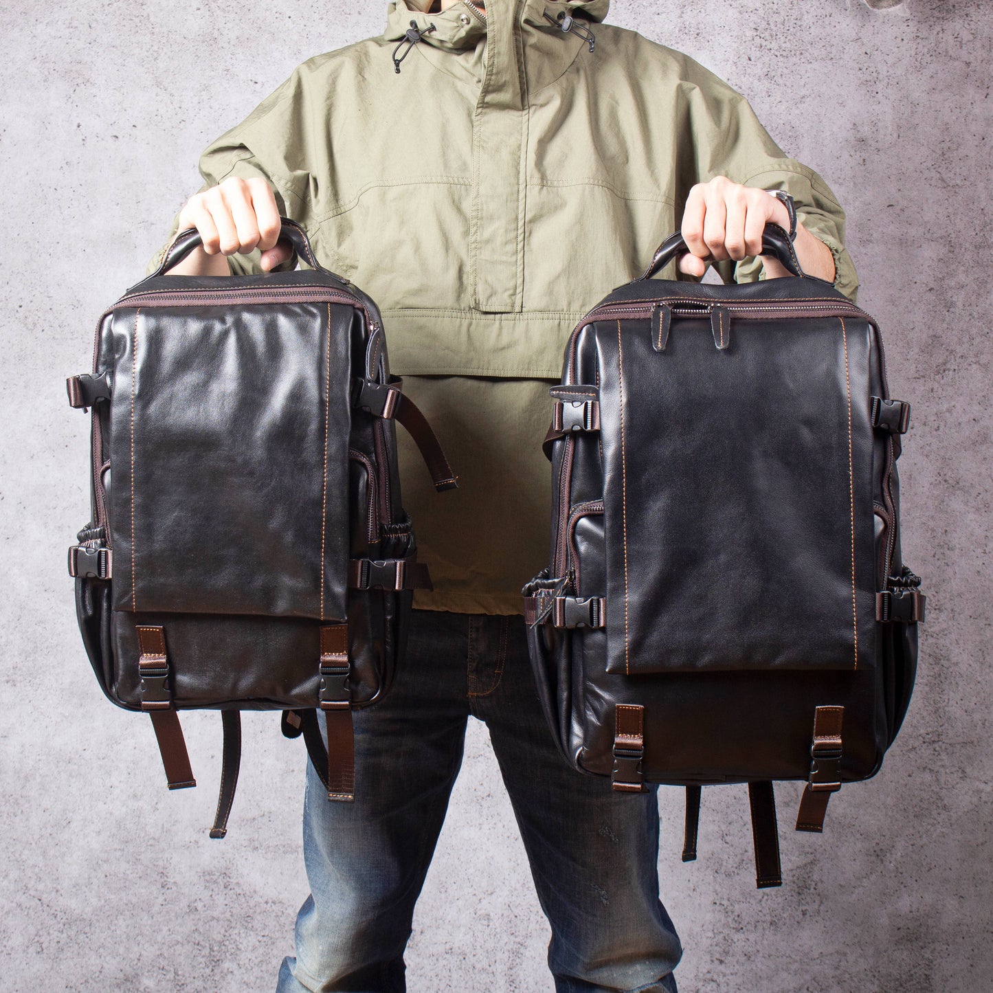 Men's Genuine Leather Backpack | Full Grain Daypack | Handmade
