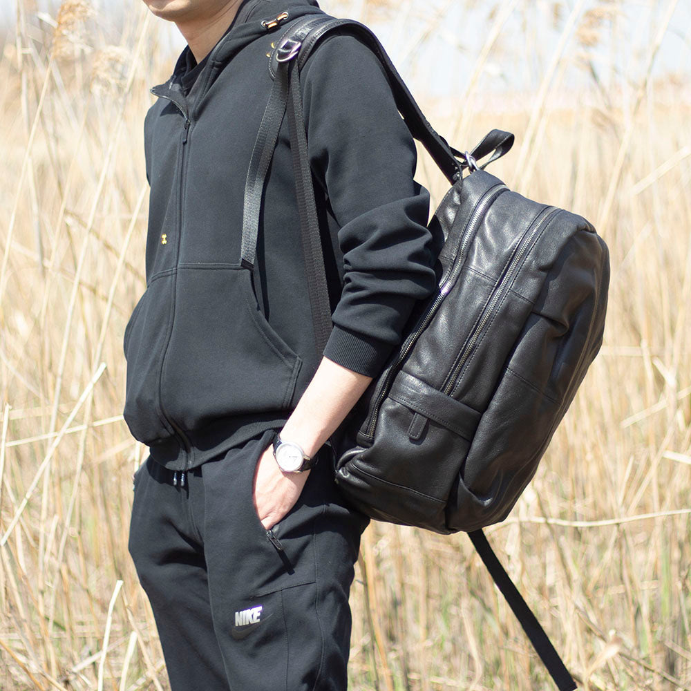 Men's Vintage Leather Backpack | Full Grain Leather | Laptop Daypack