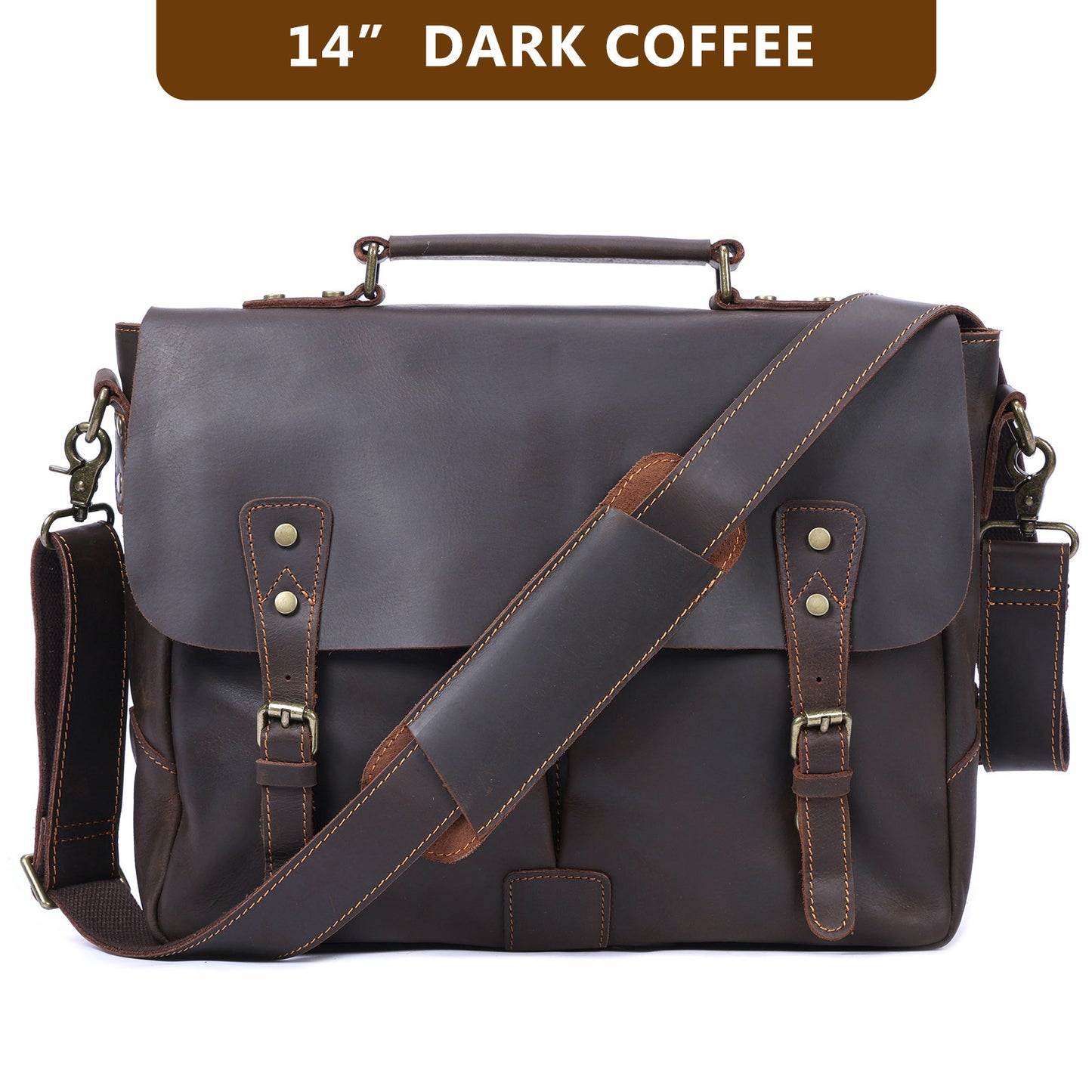 Vintage Genuine Leather Brifecase For Men