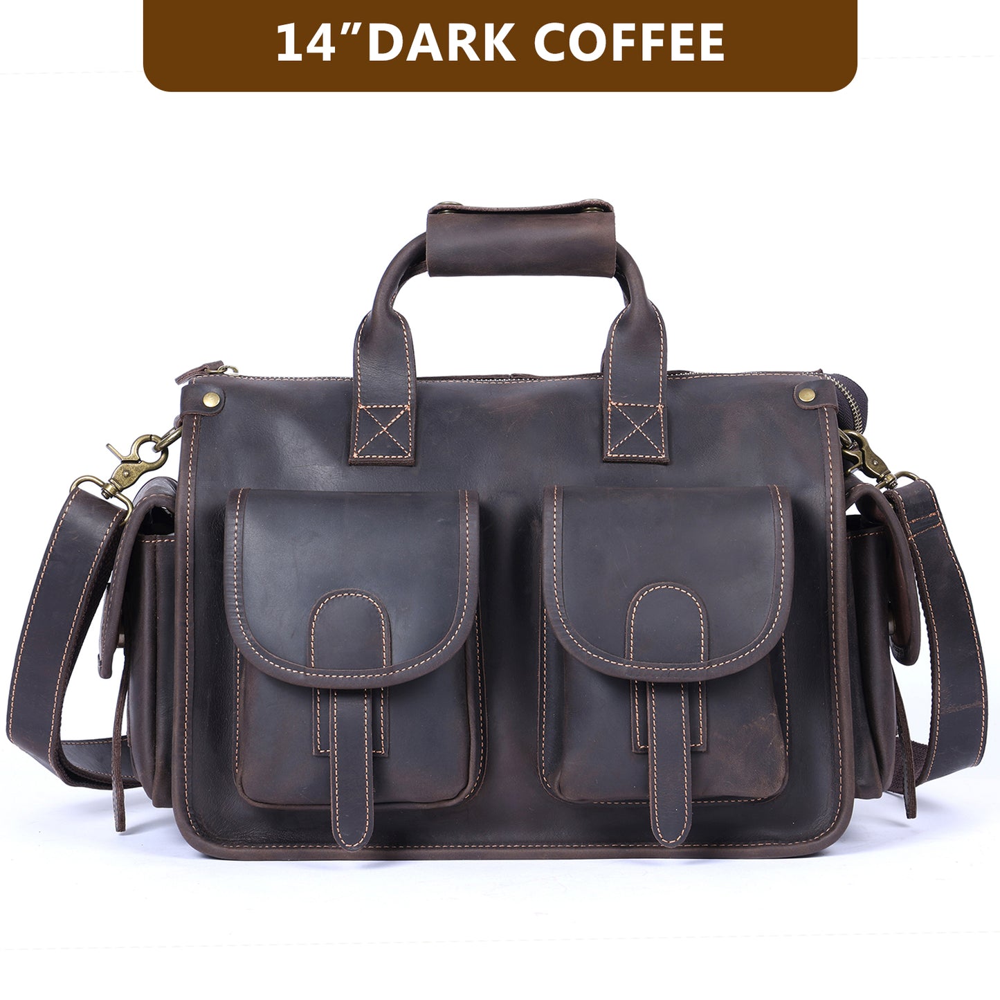 Vintage Genuine Leather Brifecase For Men