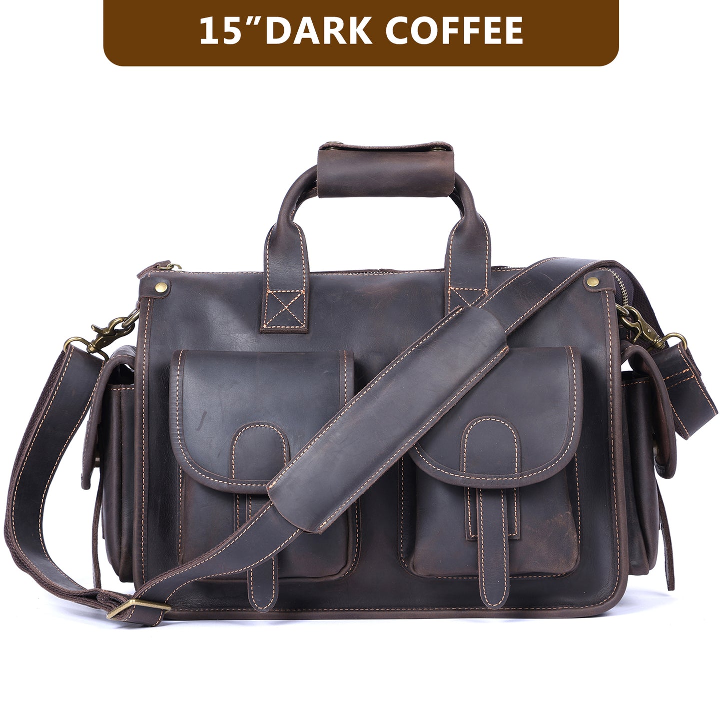 Vintage Genuine Leather Brifecase For Men