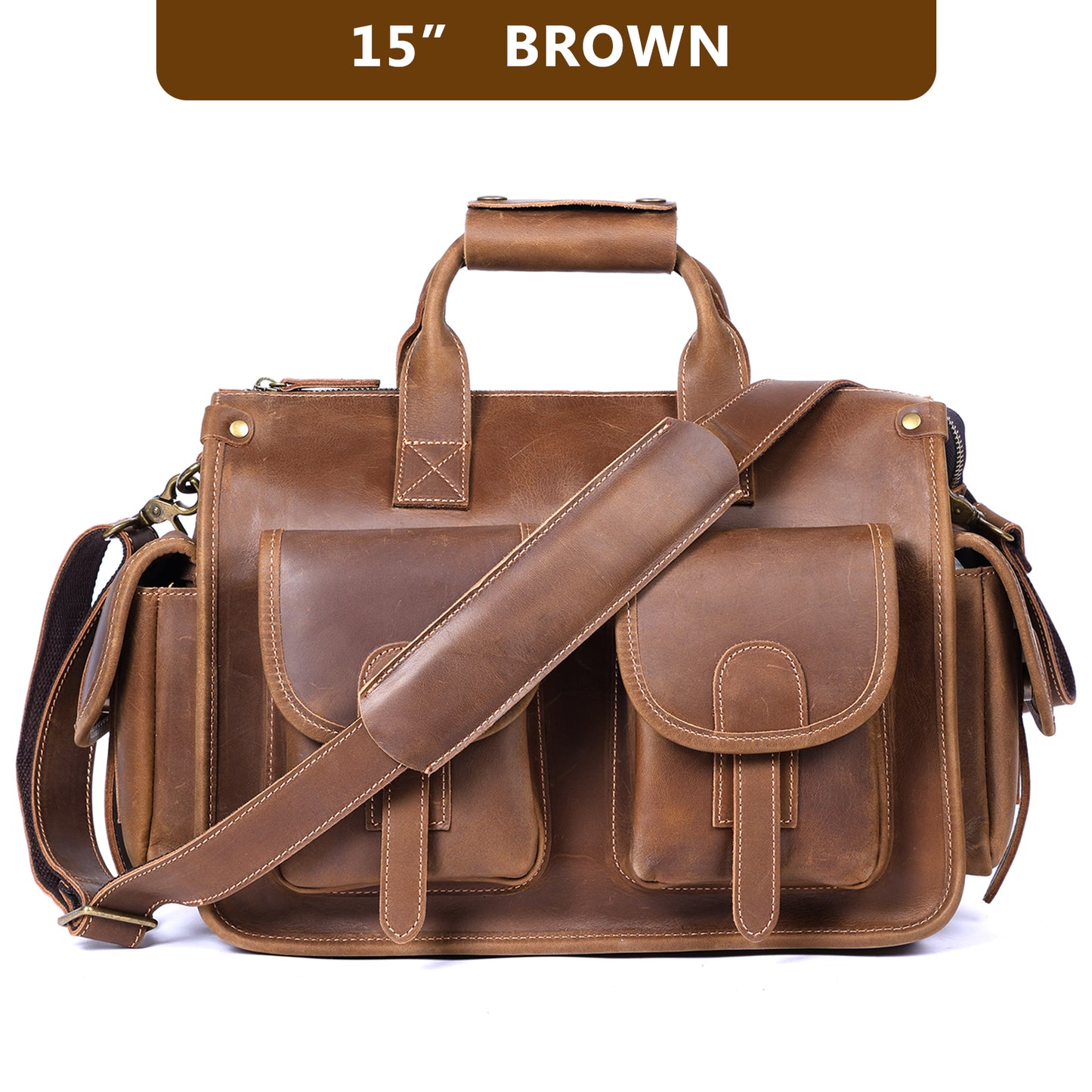 Vintage Genuine Leather Brifecase For Men