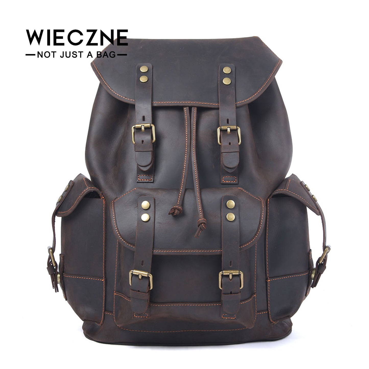 Men's Vintage Leather Backpack | Full Grain Leather | Large Capacity