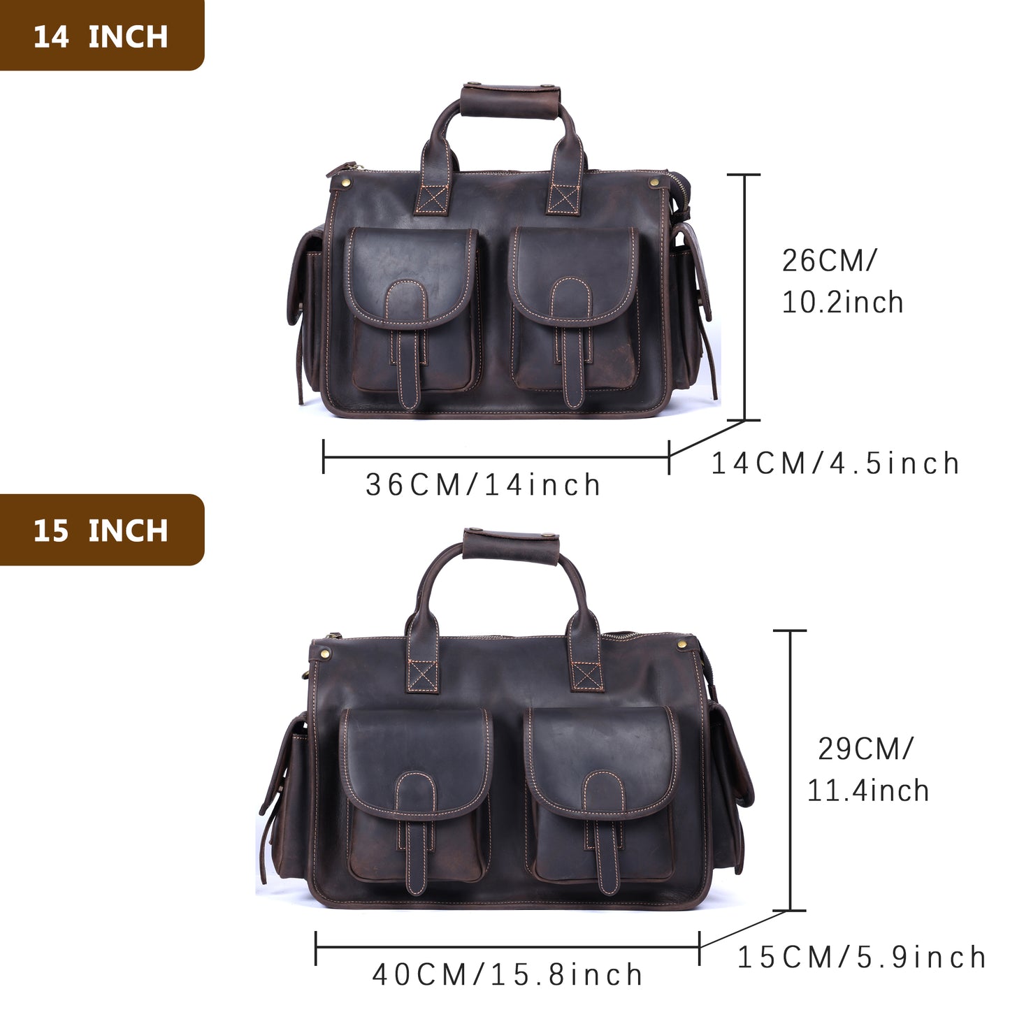 Vintage Genuine Leather Brifecase For Men