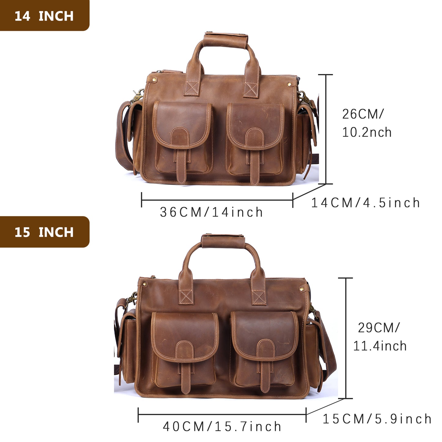 Vintage Genuine Leather Brifecase For Men