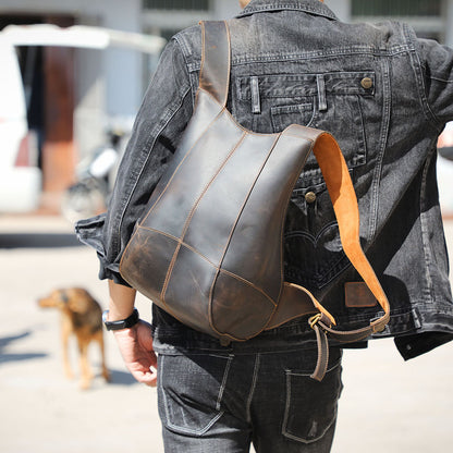 Men's Leather Backpack |  Full Grain Leather | Stylish Daypack