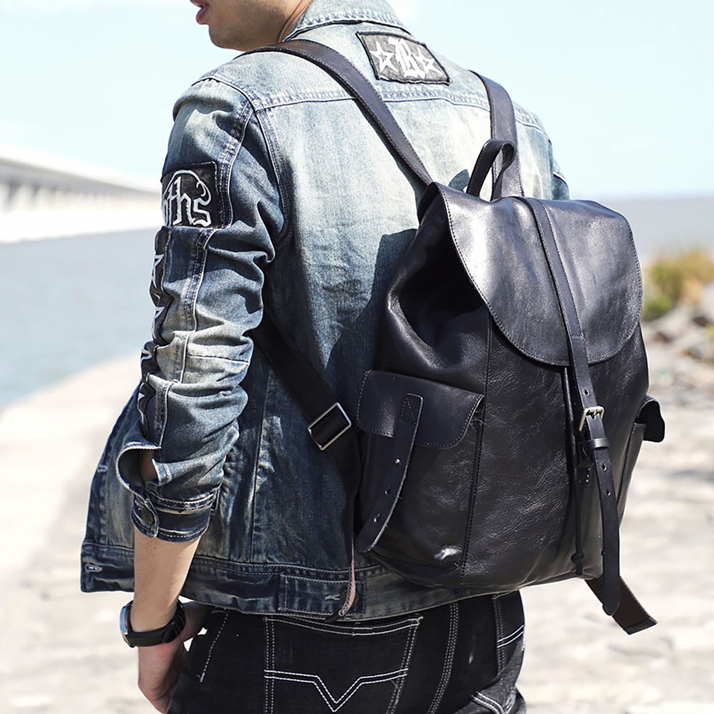 Genuine Leather Backpack For Men | Full Grain Leather | Handcrafted Daypack