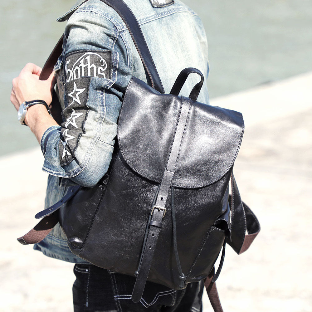 Genuine Leather Backpack For Men | Full Grain Leather | Handcrafted Daypack
