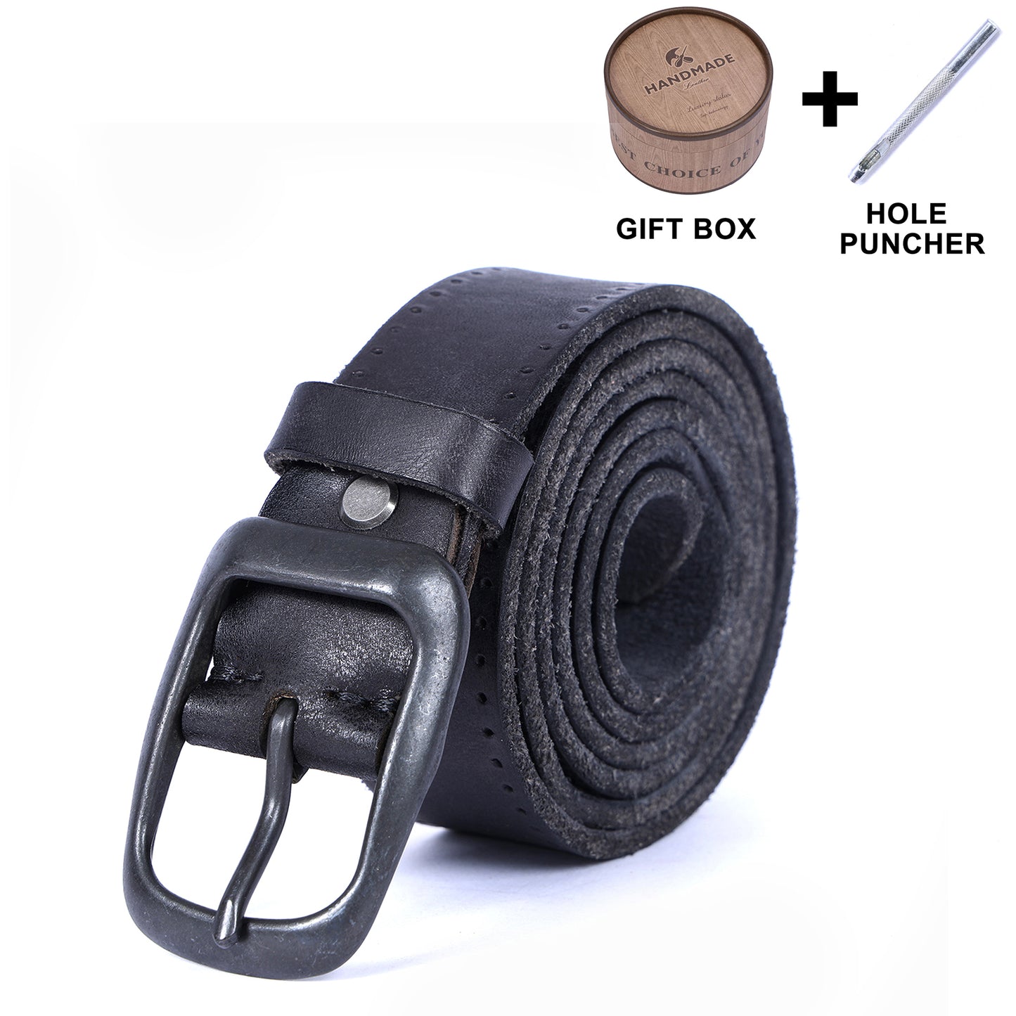 Genuine Leather Men's Belt | Thick Full Grain | Handmade Belt