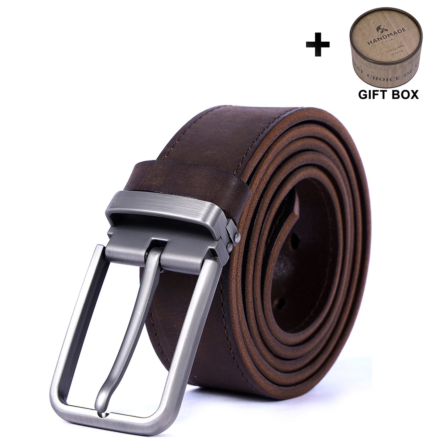 Genuine Leather Men's Belt | Thick Full Grain | Handmade Belt