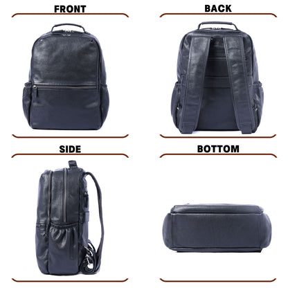 Men's Vintage Leather Backpack |  Italian Full Grain Leather | Daypack