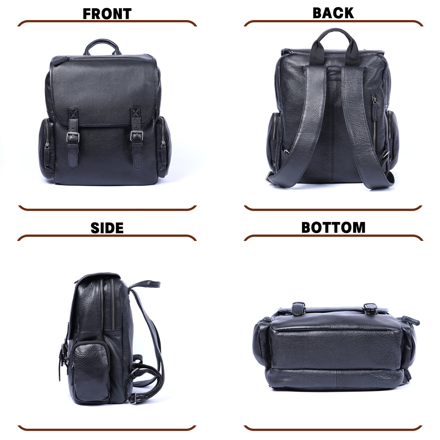 Genuine Leather Backpack For Men | Full Grain Leather | Daypack