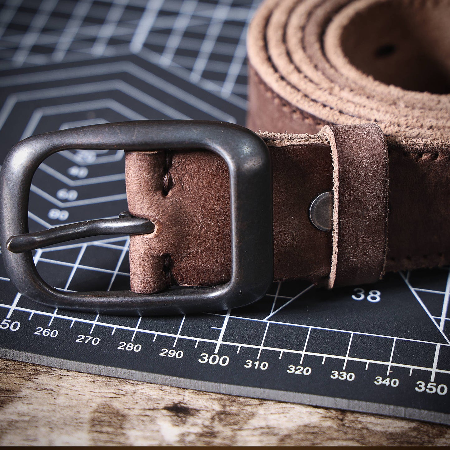 Genuine Leather Men's Belt | Thick Full Grain | Handmade Belt