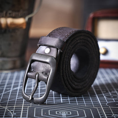 Genuine Leather Men's Belt | Thick Full Grain | Handmade Belt