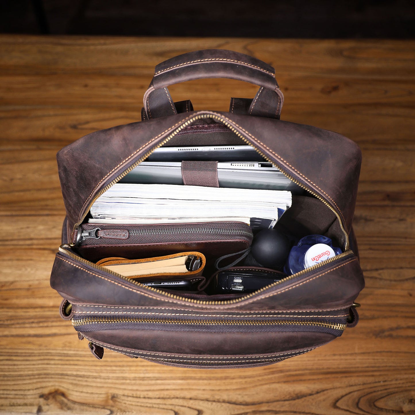 Men's Vintage Leather Backpack |  Full Grain Leather | Daypack