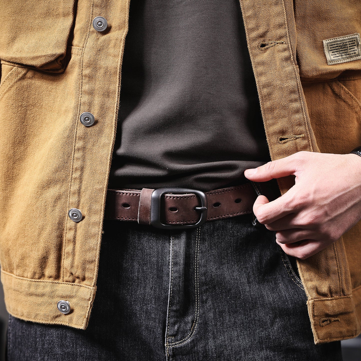 Genuine Leather Men's Belt | Thick Full Grain | Handmade Belt