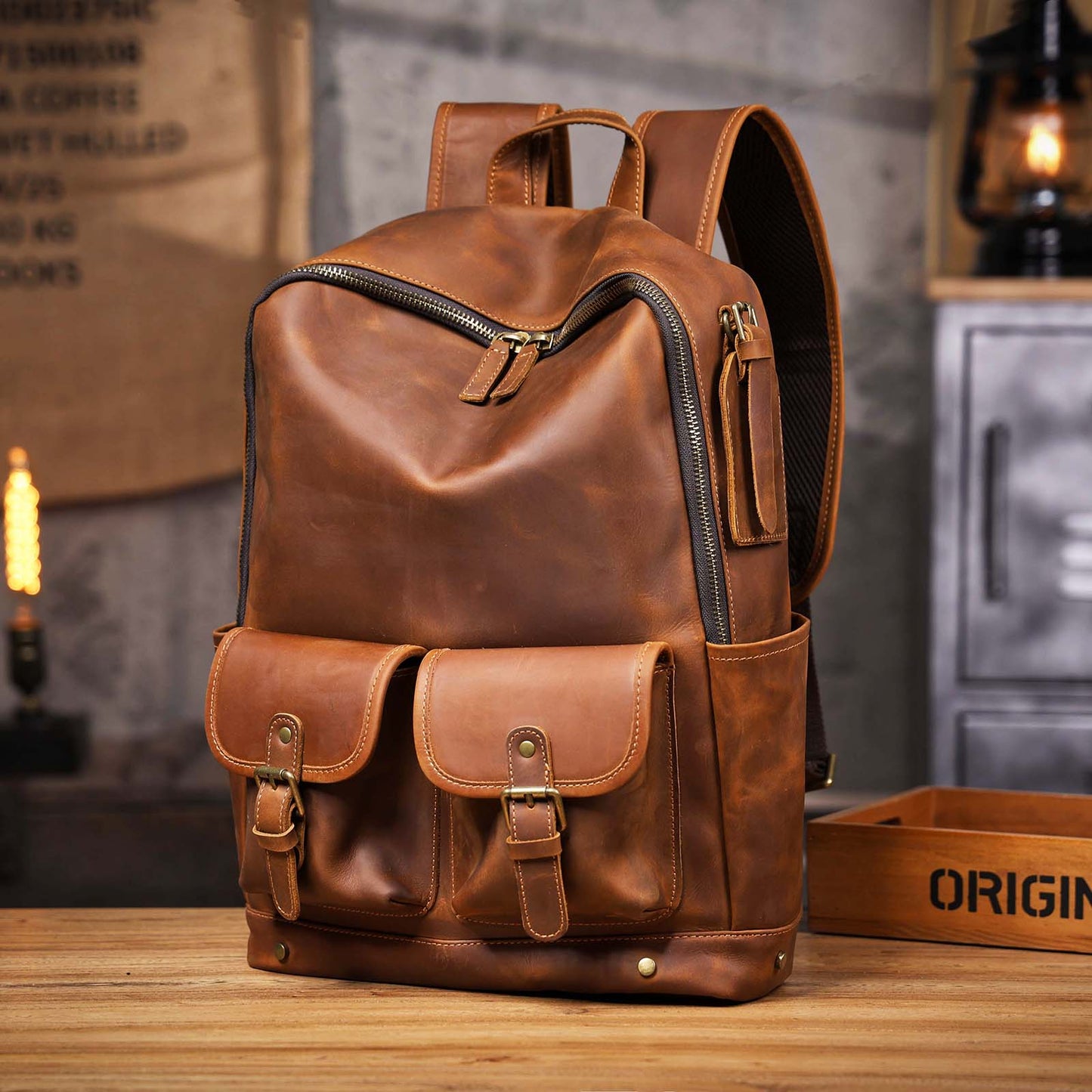 Vintage Genuine Leather Backpack For Men |  |  Full Grain Leather | Travel Daypack