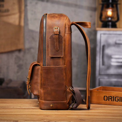 Vintage Genuine Leather Backpack For Men |  |  Full Grain Leather | Travel Daypack